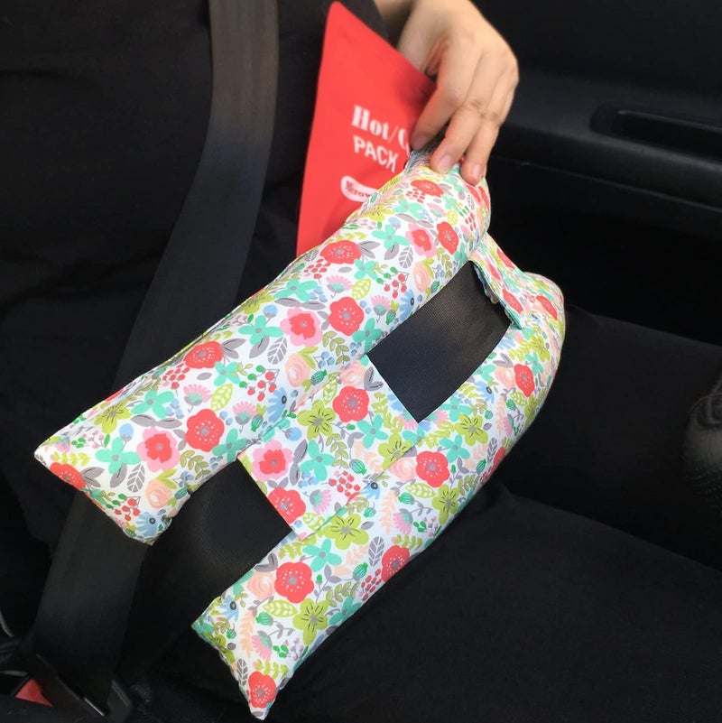 HapiPoppy Hysterectomy Pillow Abdominal Post Surgery Pillows with Pocket Comfort for Ice Heat Packs Tummy Tuck Belly Incision Recovery Seatbelt Gifts Women Patients (Camellia) - Image 1